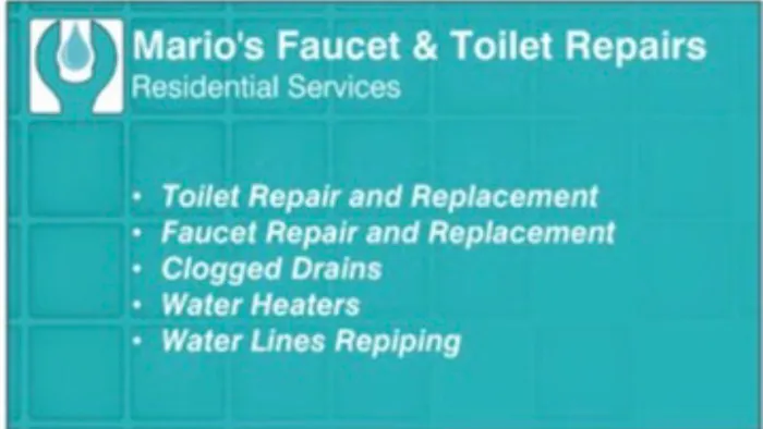 Mario's Faucet and Toilet Repairs, Drain Cleaners Specialists Picture 3