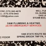 D & M PLUMBING AND HEATING