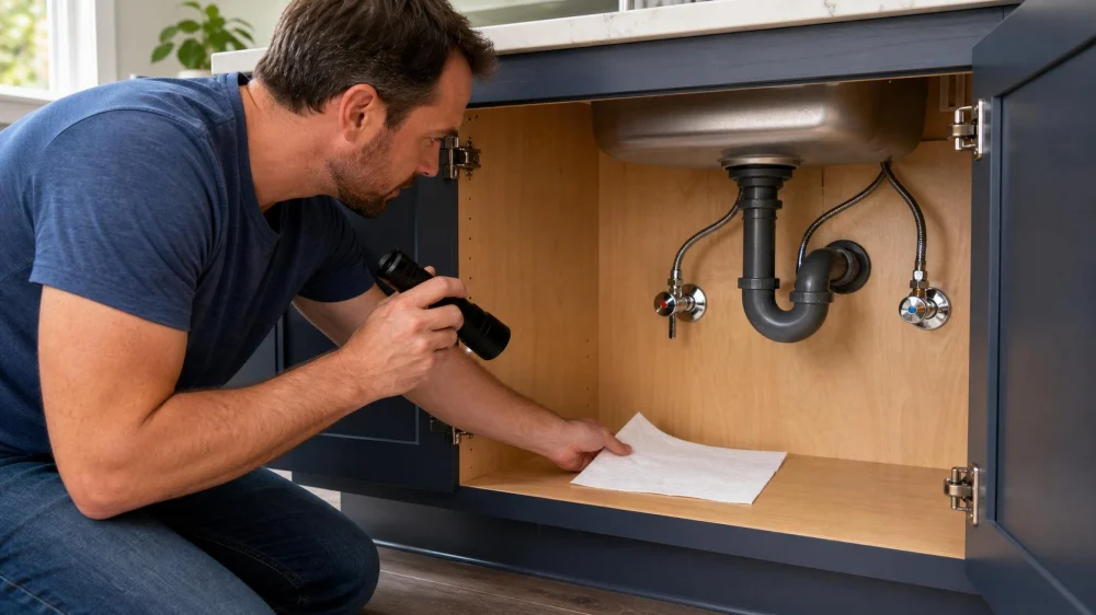 How to Check Under-Sink Supply Lines for Slow Leaks