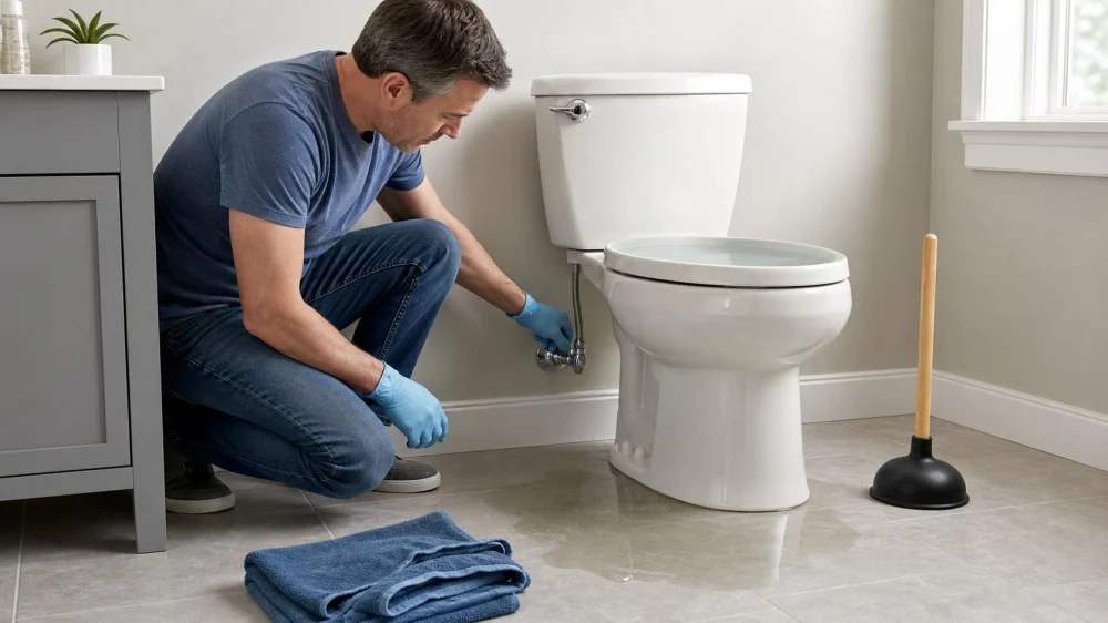 Toilet Overflow: Stop the Water and Limit Damage