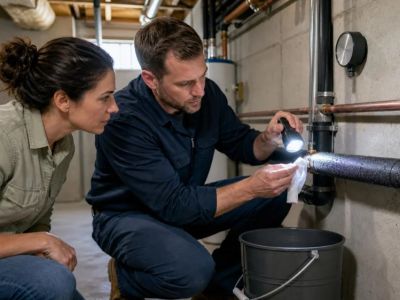 Sweating Pipes or a Leak? Dry, Observe, and Check