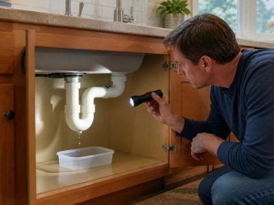 P-Trap Leak Under the Sink: Catch Water, Then Inspect