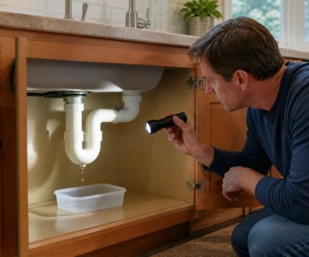 P-Trap Leak Under the Sink: Catch Water, Then Inspect