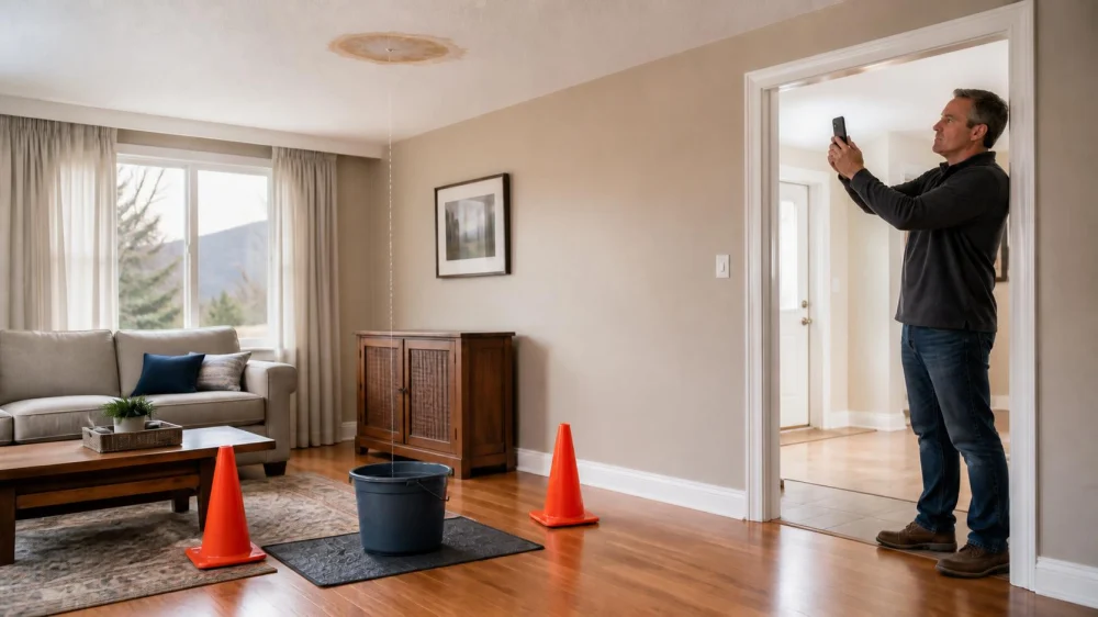 Ceiling Water Stain: Make It Safe Before Tracing the Leak