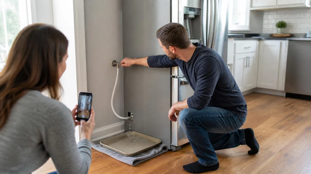 Refrigerator Water Line Leak: Shut Off and Trace It Safely