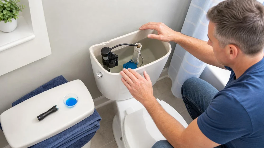 Toilet Runs Between Flushes: Find the Cause Safely