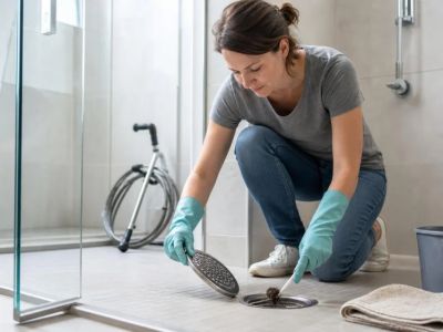 Slow Shower Drain: Clear Debris Before Using Chemicals