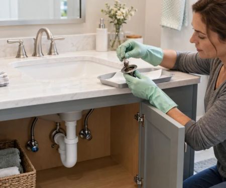 Slow Bathroom Sink Drain: Safe Checks Before Chemicals