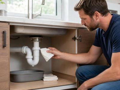Sink P-Trap Leak: Catch Water and Inspect Before Tightening
