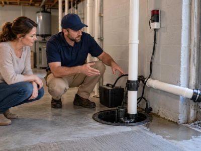 Basement Drain Backup Plan: Alarm, Water, Route, and Call