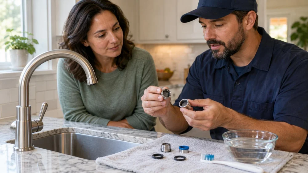 Faucet Aerator Cleaning: Parts, Scale, and Reassembly