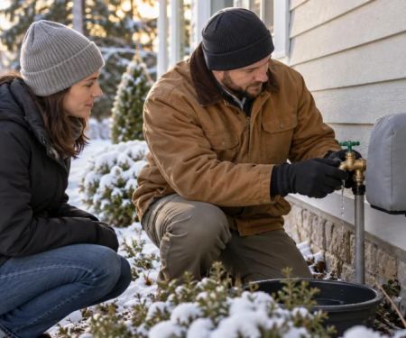 Outdoor Faucet Winter Check: Shutoff, Drainage, and Cover