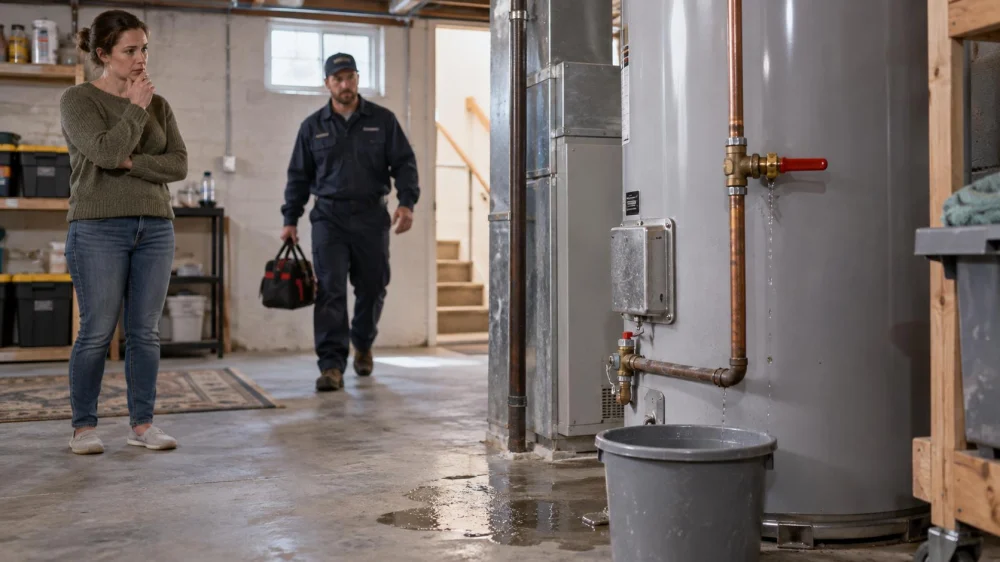 Water Heater Leak Notes: Source, Shutoff, and Safe Access