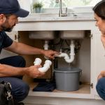 Kitchen Sink Trap Leak: Joints, Bucket, and Plumber Call